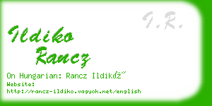 ildiko rancz business card